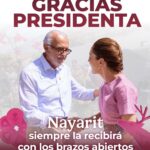Miguel Ángel Navarro agradece visita de la presidenta Claudia Sheinbaum a Nayarit