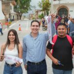 Héctor Santana inaugura cuatro calles en Valle de Banderas