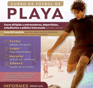 Gobierno de Bahía de Banderas invita a participar en el curso gratuito de Fútbol de playa