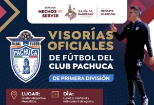 Israel Santillán fortalece el impulso al deporte con visorías del Club Pachuca