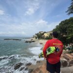Protección Civil mantiene bandera roja en playas de Puerto Vallarta por oleaje elevado
