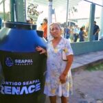 Reconocen familias de Las Palmas beneficio de los tinacos gratuitos
