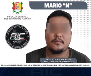 APREHENDIDO EN BAHÍA DE BANDERAS POR TENTATIVA DE FEMINICIDIO