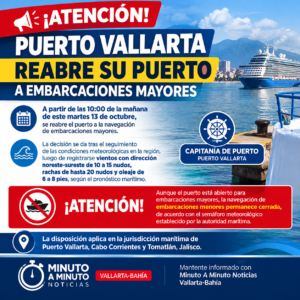 PUERTO VALLARTA REABRE SU PUERTO A EMBARCACIONES MAYORES
